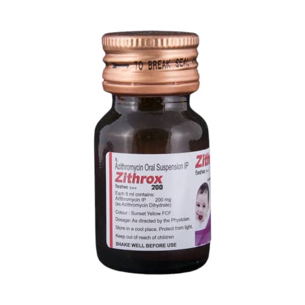 Zithrox 200mg Bottle Of 15ml Suspension