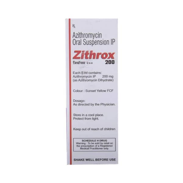 Zithrox 200mg Bottle Of 15ml Suspension