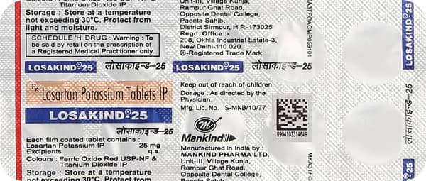 Losakind 25Mg Strip Of 10 Tablets