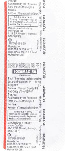 Losamax 50Mg Strip Of 10 Tablets