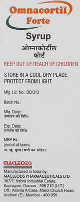Omnacortil Forte Bottle Of 60ml Syrup