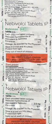 Nebimac 2.5mg Strip Of 10 Tablets