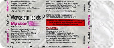 Mactor 10mg Strip Of 10 Tablets