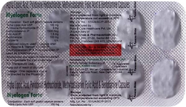 Myelogen Forte Strip Of 10 Capsules