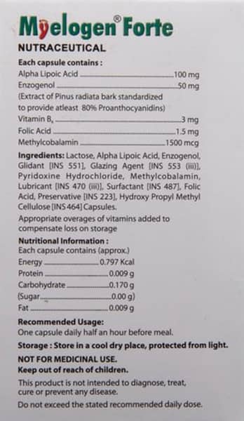 Myelogen Forte Strip Of 10 Capsules