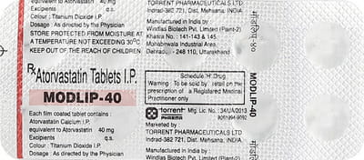 Modlip 40mg Strip Of 10 Tablets