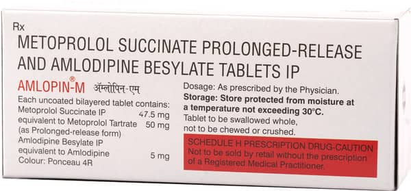 Amlopin M 50mg Strip Of 10 Tablets