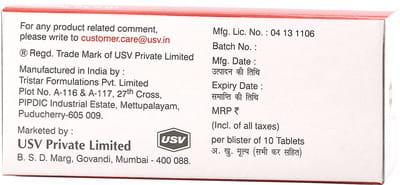 Amlopin M 50mg Strip Of 10 Tablets