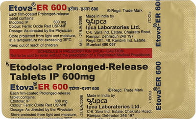 Etova Er 600mg Strip Of 10 Tablets