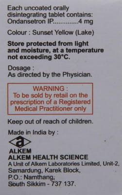 Ondem Md 4mg Strip Of 10 Tablets