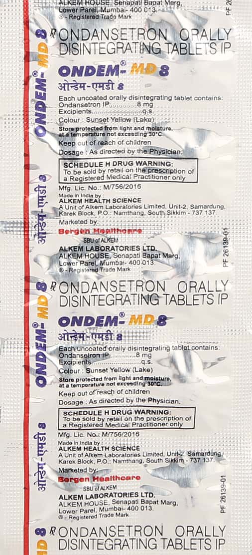 ondem md 8mg tablets