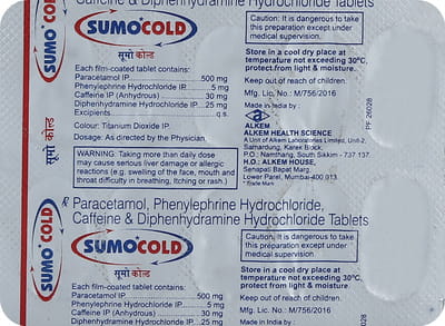 Sumo Cold Strip Of 10 Tablets