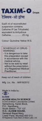 Taxim O Ped Bottle Of 10ml Oral Drops