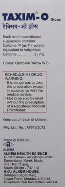 Taxim-O Ped Oral Drops