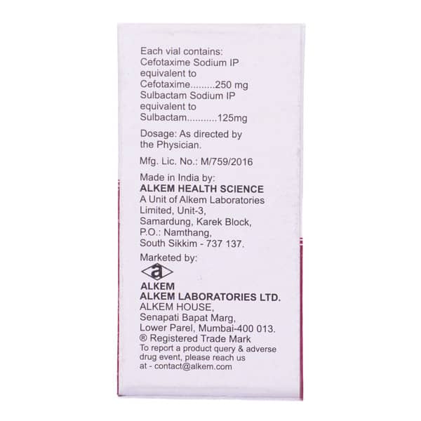 Taximax 375Mg Dry Vial Of 1 Powder For Injection