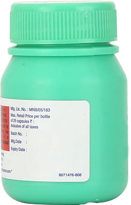 वैसोविन एक्सएल 2.5एमजी 25 कैप्सूल्स की बॉटल