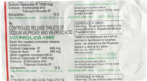 Valprol Cr 1gm Strip Of 10 Tablets