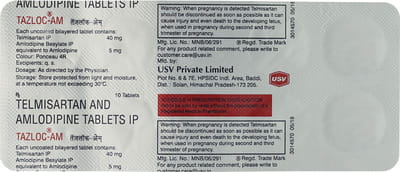 Tazloc Am 40mg Strip Of 10 Tablets