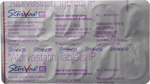 Storvas 80mg Strip Of 10 Tablets