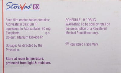Storvas 80mg Strip Of 10 Tablets