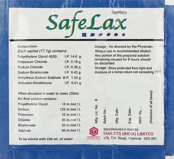 Safelax Sachet Of 17.1gm Oral Powder