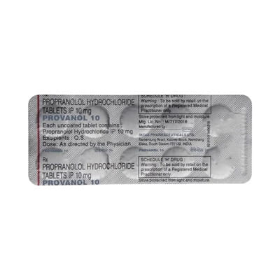 Provanol 10mg Strip Of 10 Tablets