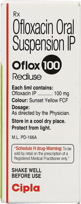 Oflox 100mg Rediuse Bottle Of 60ml Suspension