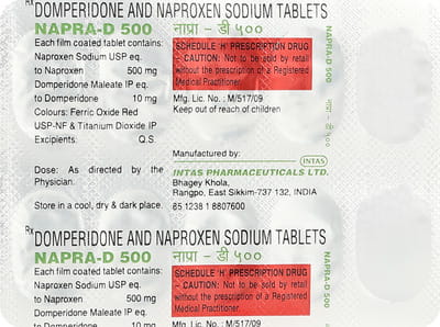 Napra D 500mg Strip Of 10 Tablets
