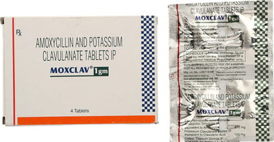 Mox Clav 1gm Strip Of 4 Tablets