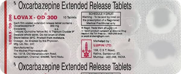 Lovax Od 300mg Strip Of 10 Tablets