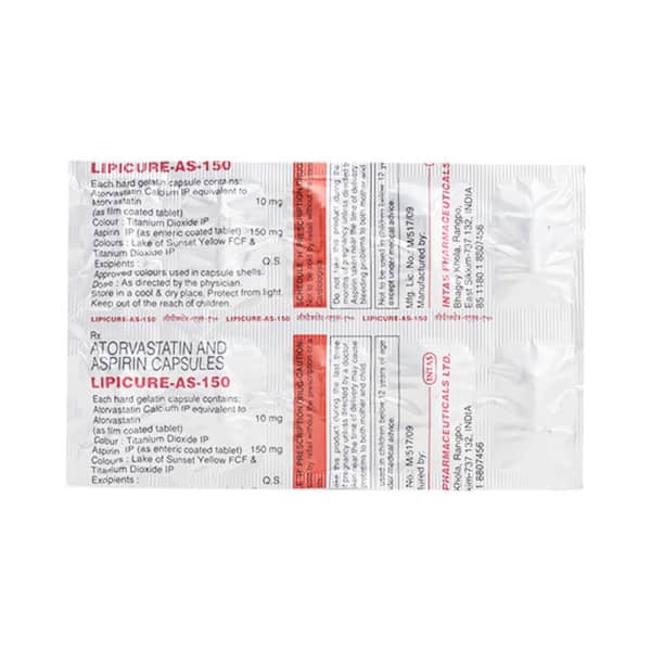 Lipicure As 150Mg Strip Of 10 Capsules