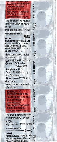 Lamez 100mg Strip Of 10 Tablets