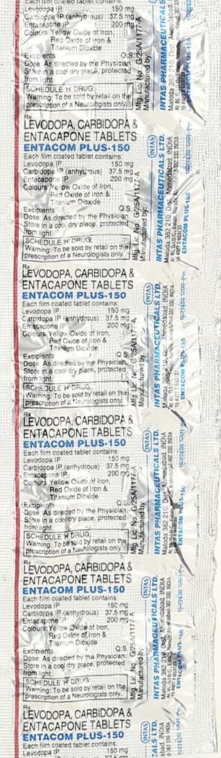 Entakon R Tab Entacom Plus 150mg Strip Of 10 Tablets: Uses, Side Effects, Price ...