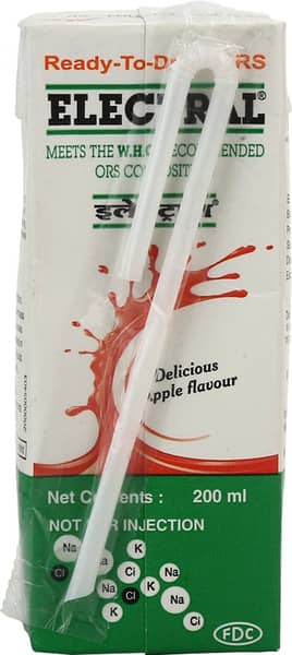 Electral Ors Apple Flavour Tetrapack Of 200ml Oral Liquid
