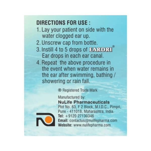 Eardri 95% Bottle Of 10Ml Drops
