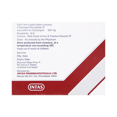 Clavix 300mg Strip Of 4 Tablets