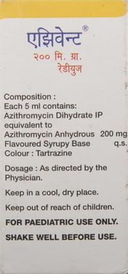 Azivent 200mg Rediuse Bottle Of 15ml Suspension