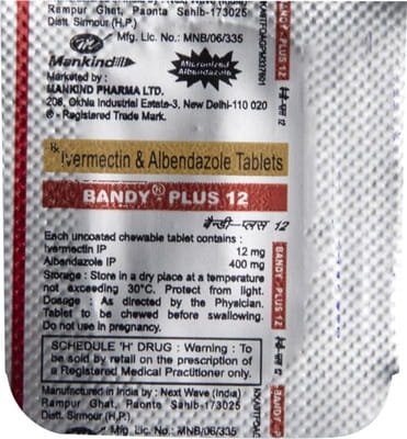 Bandy Plus 12mg Strip Of 1 Chewable Tablet