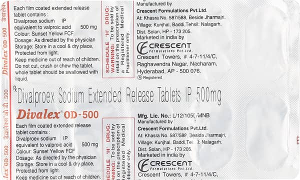 Divalex Od 500Mg Strip Of 10 Tablets