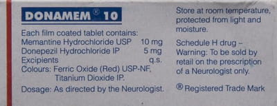 Donamem 10/5mg Strip Of 10 Tablets