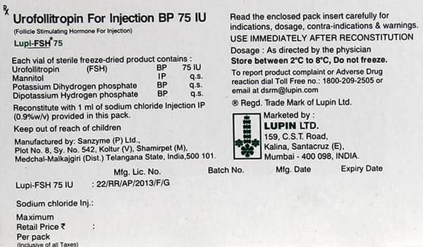 LUPI-FSH 75 POWDER FOR INJECTION