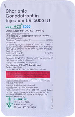 Lupi Hcg 5000iu Dry Vial Of 1 Powder For Injection