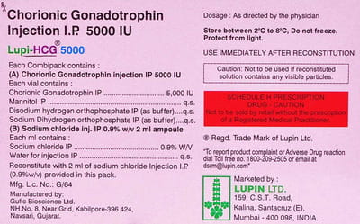 Lupi Hcg 5000iu Dry Vial Of 1 Powder For Injection