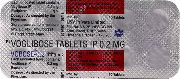 Vobose 0.2Mg Strip Of 10 Tablets