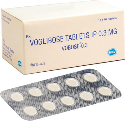 Vobose 0.3mg Strip Of 10 Tablets