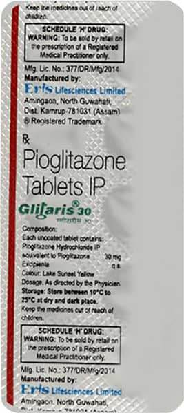 Glitaris 30Mg Strip Of 10 Tablets