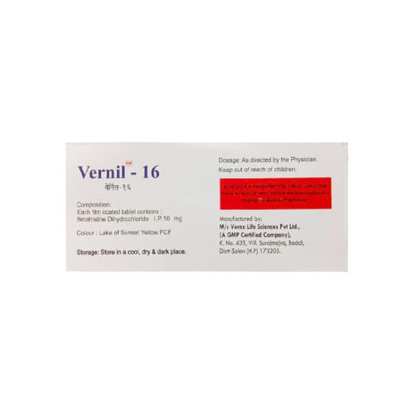 Vernil 16Mg Strip Of 10 Tablets