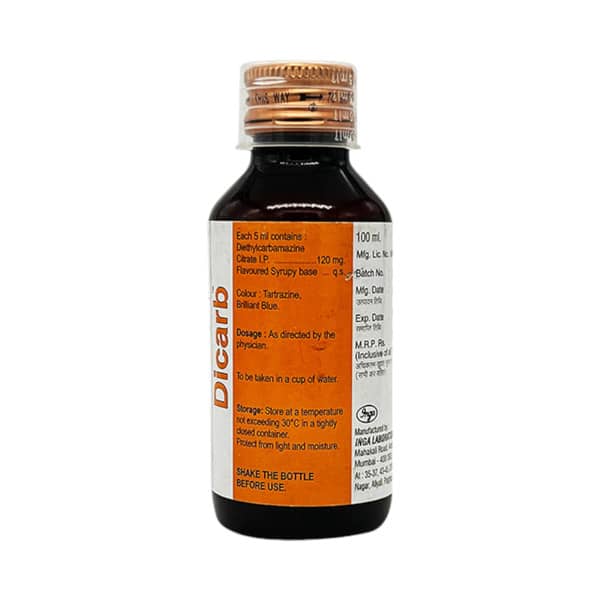 Dicarb Inga Bottle Of 100ml Syrup
