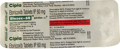Etozox 60mg Strip Of 10 Tablets