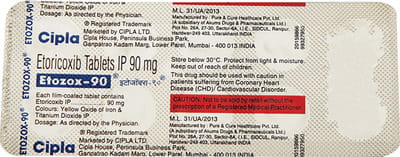 Etozox 90mg Strip Of 10 Tablets